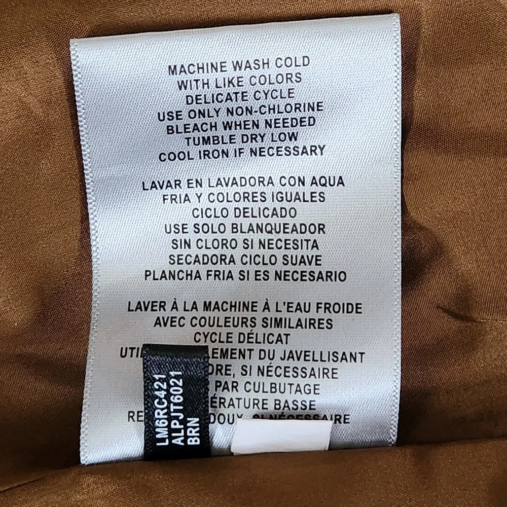 Levis‎ Hooded Jacket Mens XL Brown Cotton Canvas Full Zip Unlined Workwear NEW - Picture 6 of 10